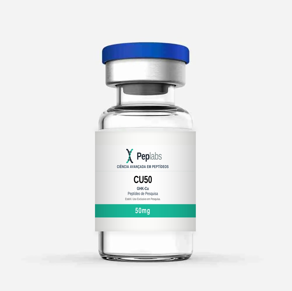 GHK-Cu 50 mg — frasco Peplabs para pesquisa laboratorial
