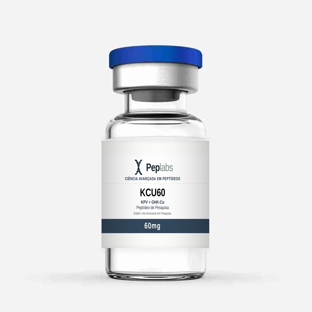 KPV + GHK-Cu 60 mg — frasco Peplabs para pesquisa laboratorial